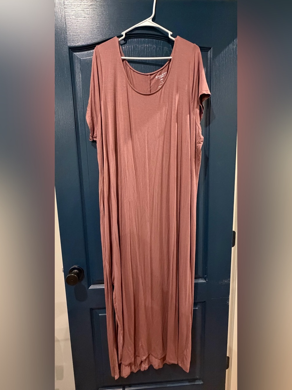 torrid Dusty Rose Scoop Neck Maxi Dress (2)